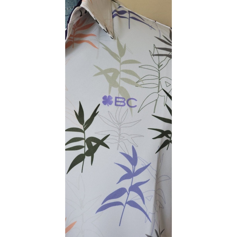 NWT Black Clover MEN'S All Over Tropical Print Golf Live Lucky Polo Shirt MED - Picture 3 of 7